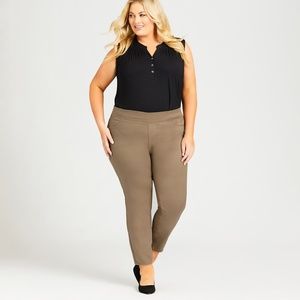 Butter Denim Pull Skinny Pull-on Pant Khaki Sz 18A